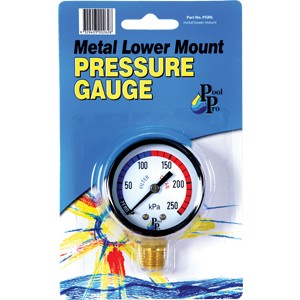 Pool Pro Pressure Gauge Metal Lower Mount 